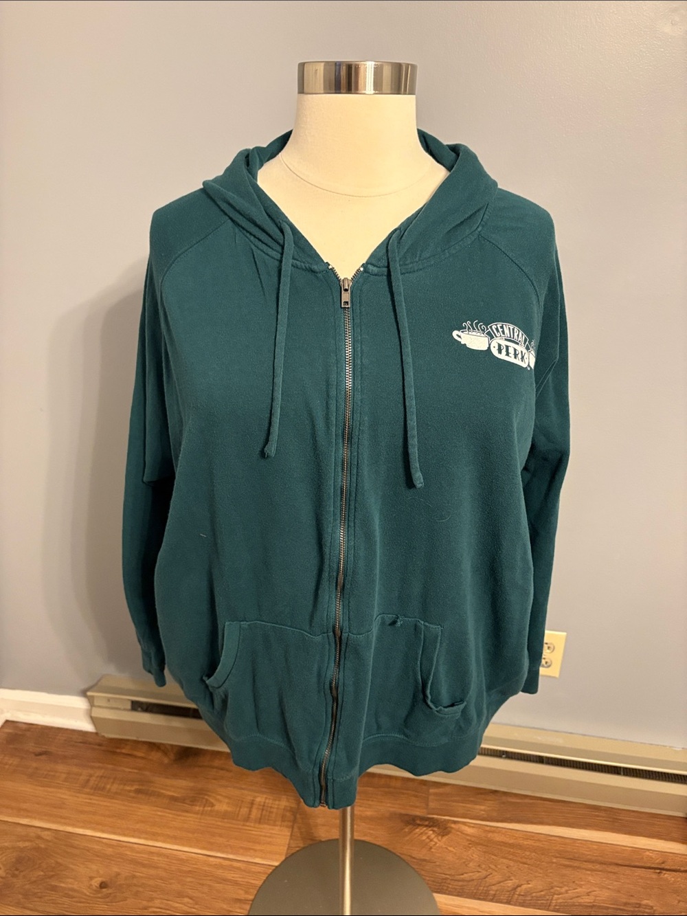 torrid Teal Friends Central Perk Zip-Up Fleece Hoodie